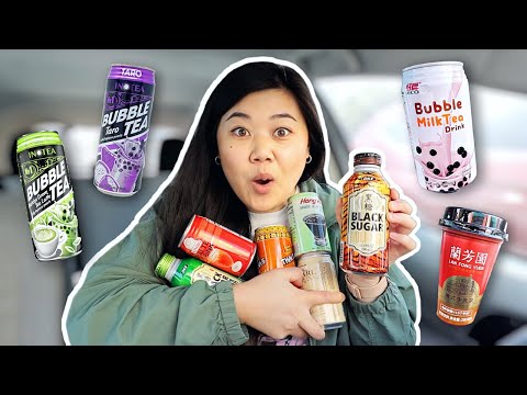 TRYING & RANKING EVERY CANNED BOBA DRINK from the Asian Supermarket!