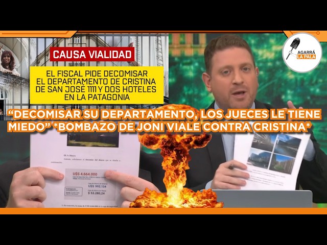 JONI VIALE FILTRÓ BOMBA DE ÚLTIMO MOMENTO QUE COLAPSA A CRISTINA: "DECOMISO DE SU DEPARTAMENTO"