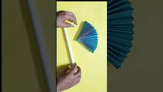 DIy paper hand fan craft ideas 🪭#diy #craft #youtubeshorts #art #shorts #trending #fan #beautiful
