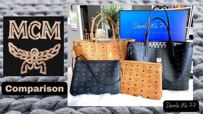 LOUIS VUITTON NEVERFULL MM VS MCM LIZ REVERSIBLE TOTE 