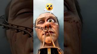 You are riding a roller coaster... but it’s on a giant human! 😱👁️ #RollerCoaster  #HyperCoasters