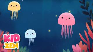 Baby Sleep Music 🪼 Glowing Jellyfish Music Box Lullaby | Calming Underwater Sensory Video