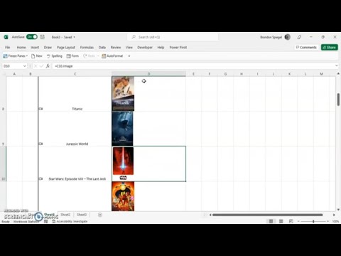 Gunakan Tipe Data Tertaut Film untuk Memasukkan Gambar Sampul Film di Microsoft Excel dengan Muda...
