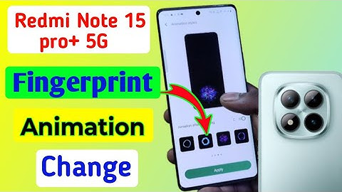 Redmi note 15 pro+ fingerprint animation setting|how to change fingerprint animation in redmi me ||