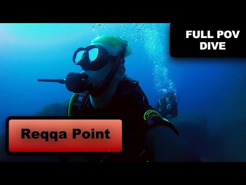 Scuba diving at Reqqa point! (A.k.a. Booming reef) | FULL POV DIVE | Gozo, Malta.