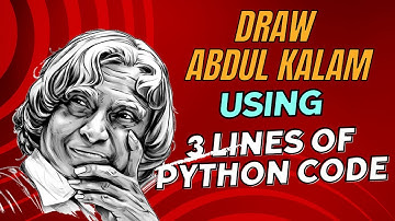 Draw Abdul Kalam Face Using Just 3 Lines of Python Code | Step by Step