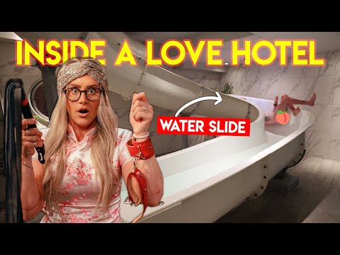 Inside Japan's LOVE Hotels (WATER SLIDE in our room!!)