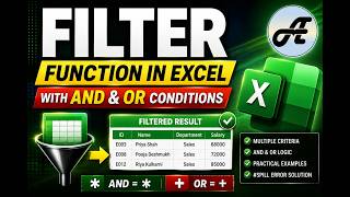 FILTER Function in Excel | AND & OR Conditions Explained | Multiple Criteria