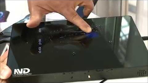 Glove and Water Touch Screen Display Demonstration