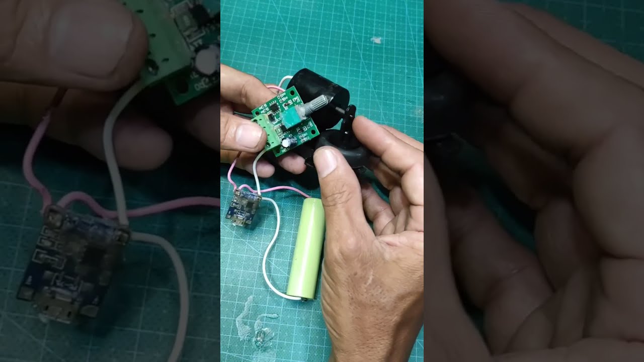 Pasang Modul Kecepatan dan Baterai Charge di Aerator