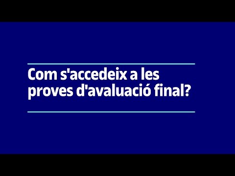 Vídeo: Per a una prova d'avaluació?