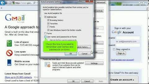 How to manage saved passwords in Internet Explorer