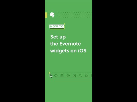 Set up the Evernote widgets on iOS