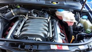 Audi S4 4.2L V8 2005 B6 cold start after fixing timing chain & guides