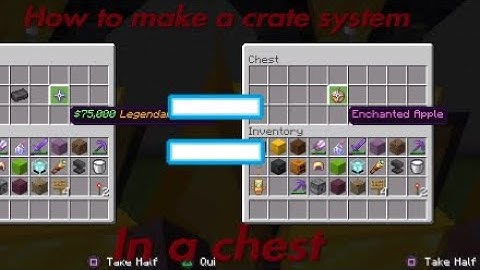 How to make a crate system in a chest (No mods, bedrock, and command)