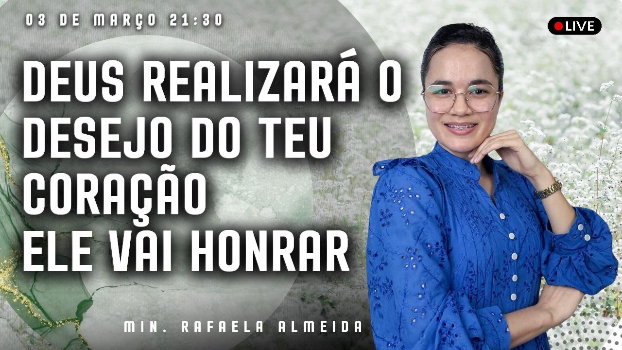O QUE HÁ DE VIR VIRÁ E NÃO TARDARÁ - O SENHOR ESTÁ CUIDANDO DA TUA VIDA NOS DETALHES - Rafaela Alm