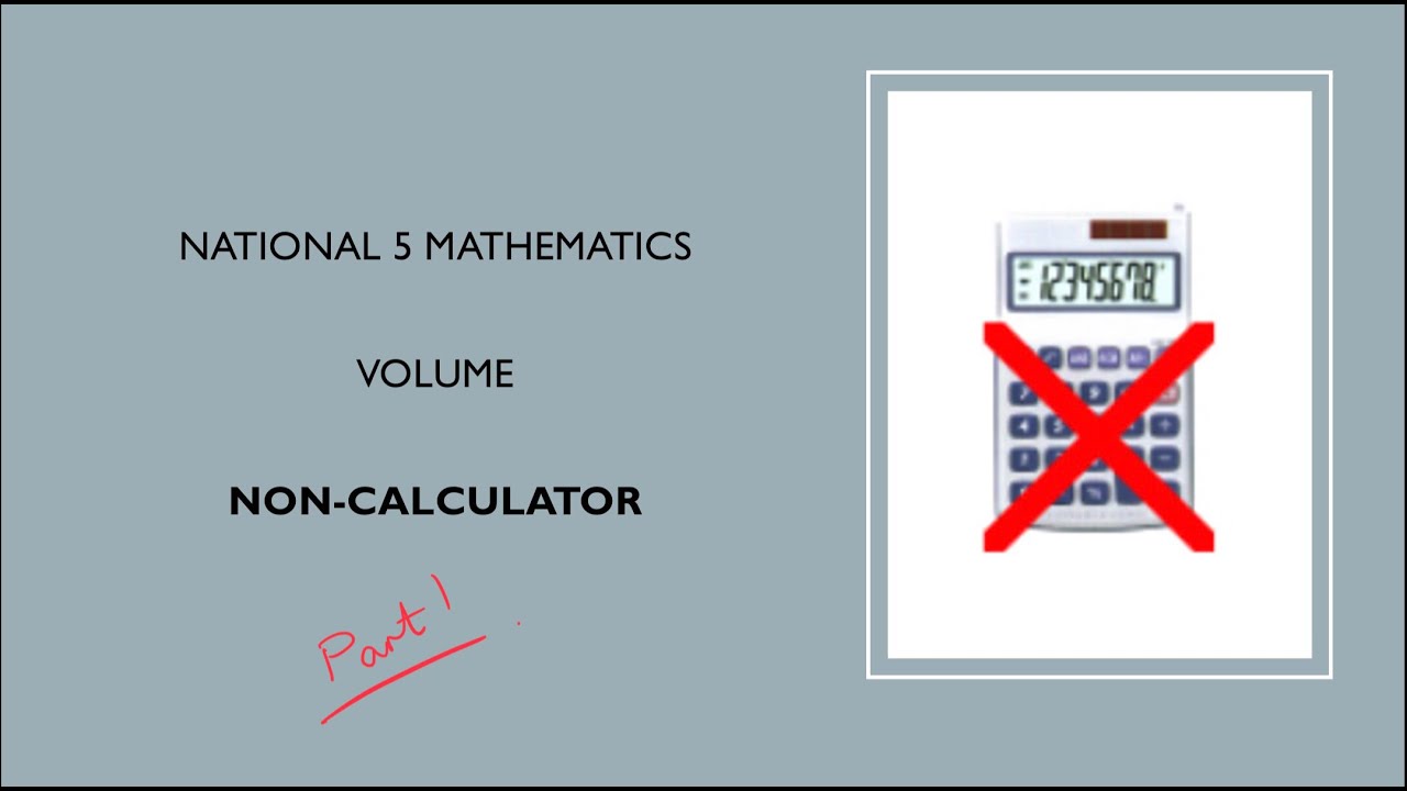 Volume Non Example N5 Volume Non Calculator Part 1 - YouTube