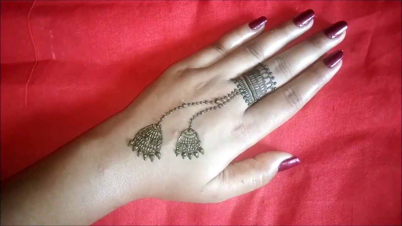 Jewellery Mehndi Designs Simple Easy & Beautuful Jumka Mehndi designs