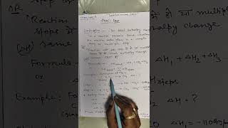 Hess law # thermochemistry