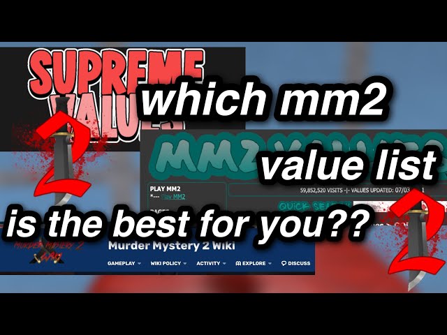 What Murder Mystery 2 Value List Is Best For You?? (Murder Mystery 2) 