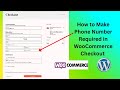 How to Make Phone Number Required in WooCommerce Checkout (Easy 2025) #praja #jaidmeel