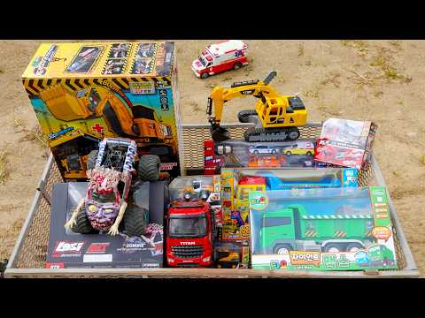 Truck Toy Unboxing Excavator, Police Car, Dump Truck Car for Kids