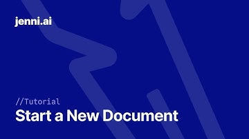 How to start a document and build an outline with Jenni