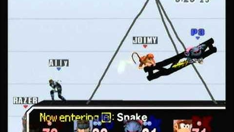 WHOBO 3: Ally (Snake) & Dojo (Meta Knight) vs. Razer (Snake) & Gnes (Diddy Kong) GF - SSBB
