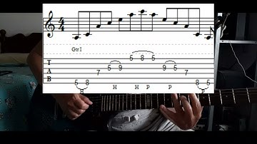 Am String Skipping Legato Arpeggio Lick (with tabs) - DP