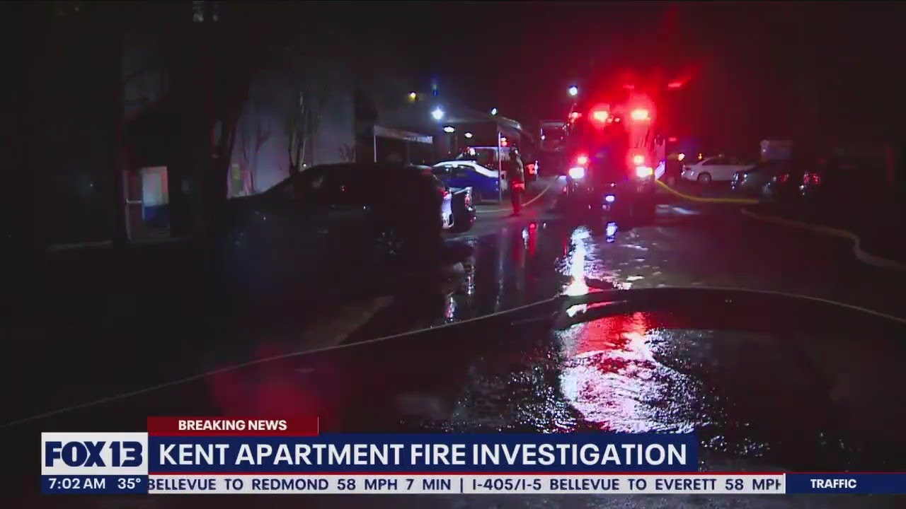 Apartment fire in Kent under investigation | FOX 13 Seattle - YouTube