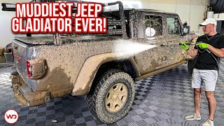 Глубокая очистка самого грязного Jeep Gladiator! | Безумная трансформация деталей катастрофы!