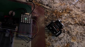 Color:bit and thumb stick to control Micro:maqueen car ; code in description.