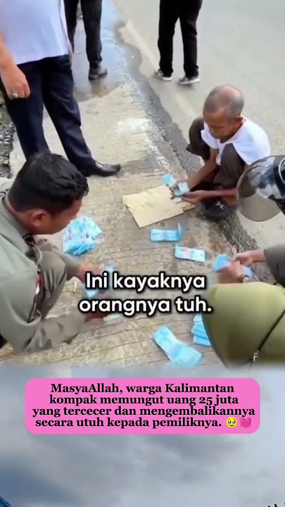 Masyaallah, the money fell and was helped to be returned #shorts #trendingshorts #viral