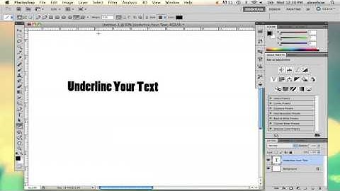 How to Underline Text in Photoshop : Using Adobe Photoshop