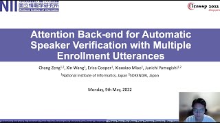Attention Back-end for Automatic Speaker Verification with Multiple Enrollment Utterances
