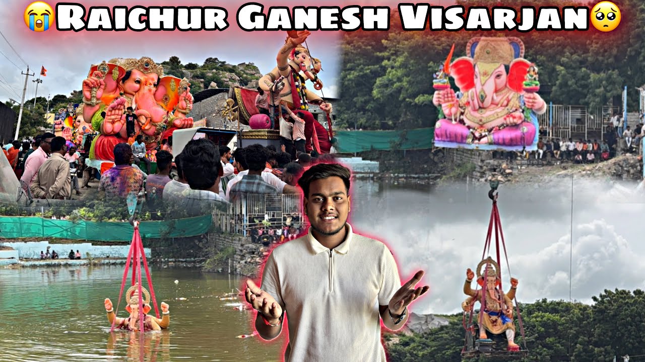 🥹Raichur 2025 Big Ganesh Visarjan Vlog😭 || Manish Babu Vlogs 