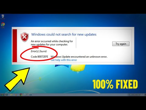 Fix Windows 7 Update Error Code 80072EFE | How To Solve 80072efe error windows update 💯 SOLVED ✅