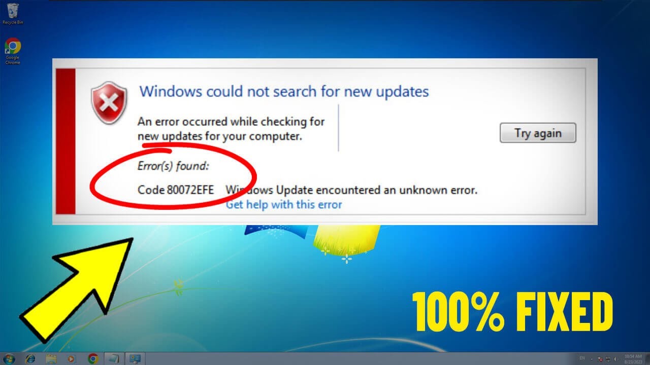 プロフ確認・挨拶無しOK  Fix Windows 7 Update Error Code 80072EFE | How To Solve