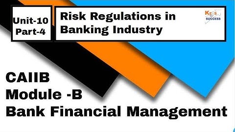 CAIIB BFM Module B Unit 10: Risk Regulations in Banking Industry-Part 4
