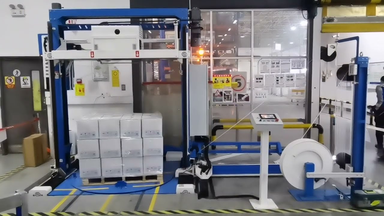 Customer Cases--Fully Automatic Pallet Wrapping and Strapping All-in-one Machine