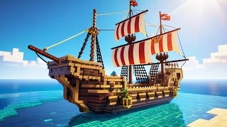 Minecraft | How To Make A Small Pirate Ship screenshot 1
