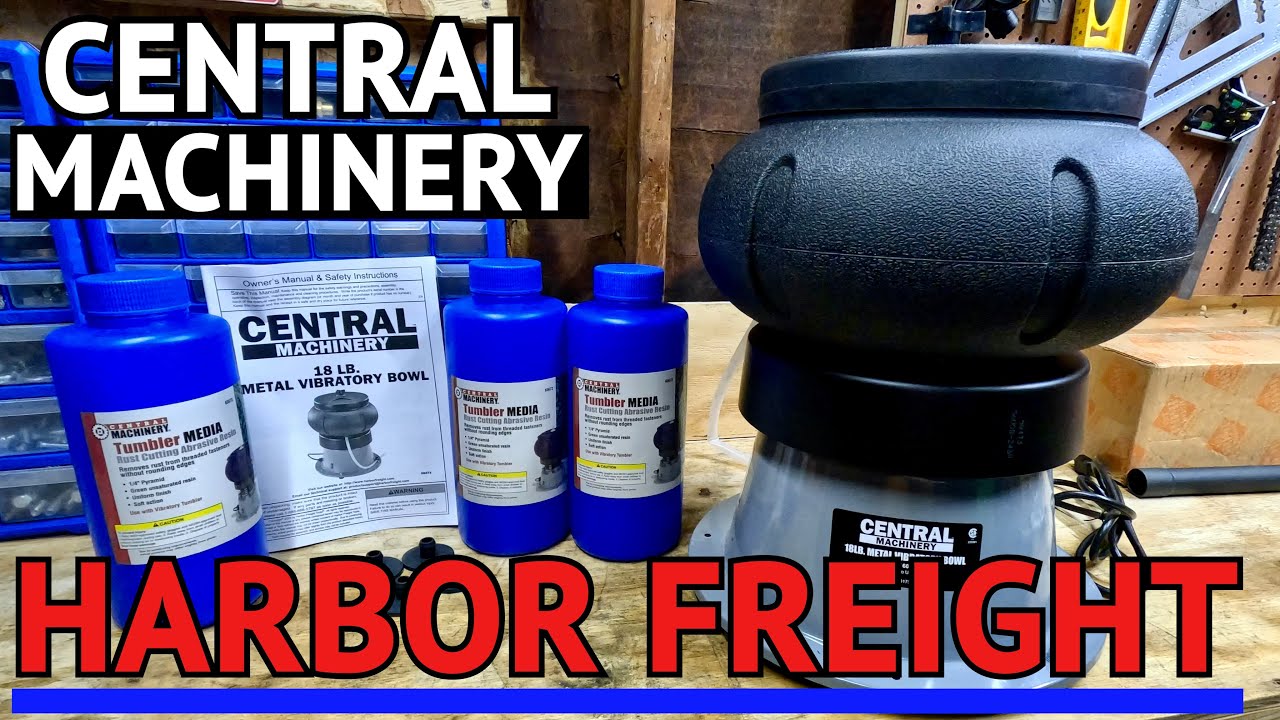 Central Machinery 18lb Metal Vibratory Bowl (Tumbler)- Unbox & Test- Resin  Media- Harbor Freight
