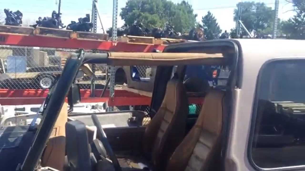 1978-1995 Jeep Wrangler YJ Fit CJ7 too Bestop Split Safarai Hard Top with  Sliding glass uppers - YouTube