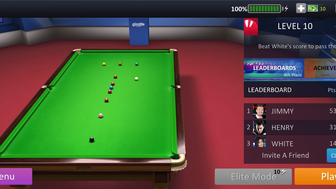 SNOOKER MATCH: GAME 4 LEVEL 2 ROOKIE