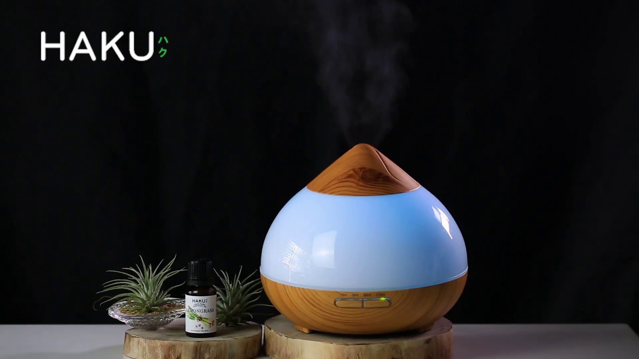Máy xông tinh dầu tròn phối trắng - youtube