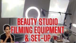 STUDIO EQUIPMENT FOR YOUTUBE BEAUTY VIDEOS | Lights | Camera | Microphone | Set-Up