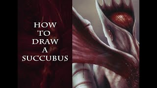 How to draw a succubus (female demon)