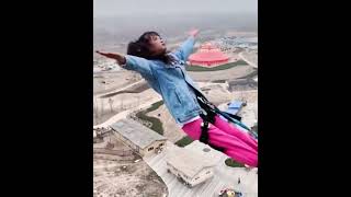 Bungee Jumping ?? With Rope In Beautiful Place Adventure shorts youtube youtubeshorts ytshorts