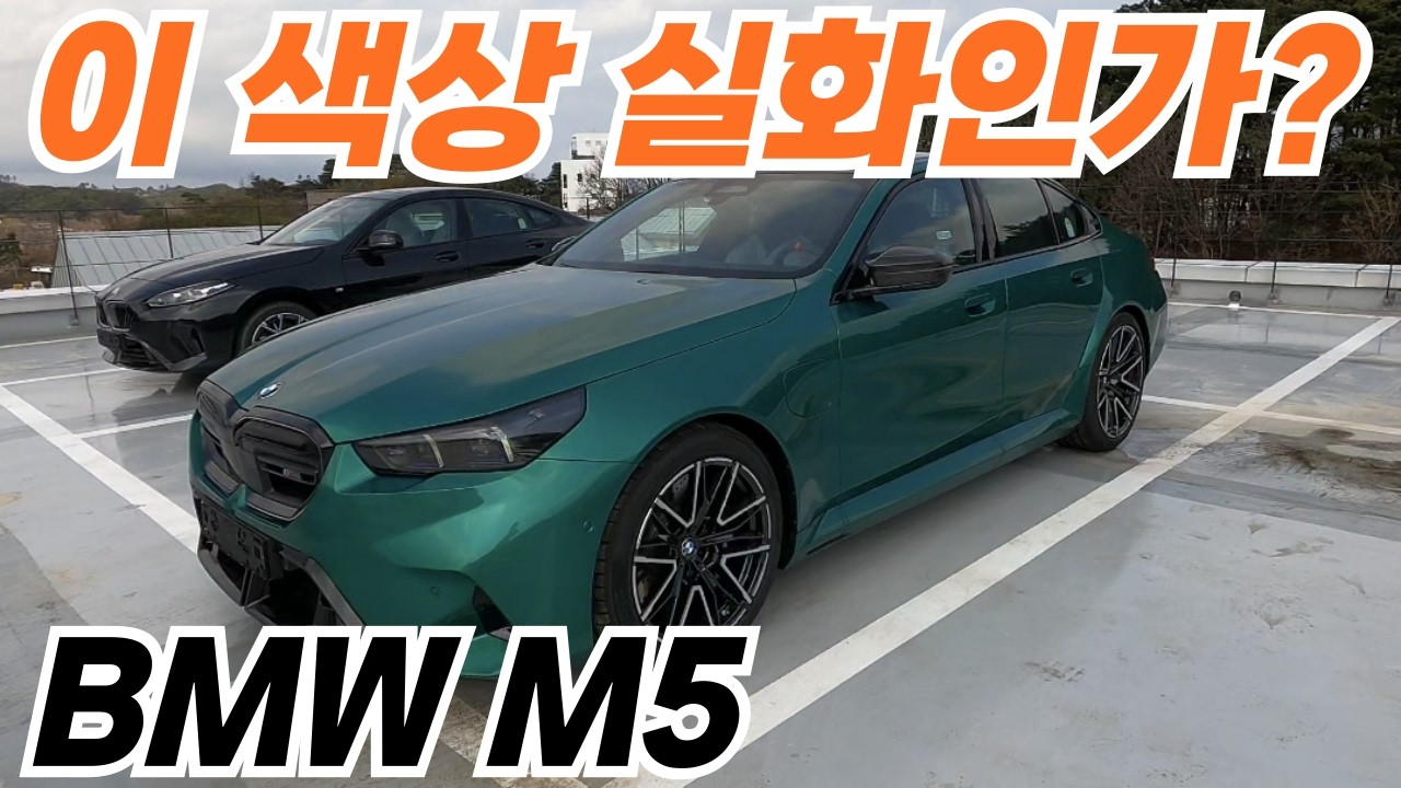 BMW M5 아일오브맨 그린 블랙시트 이 색상 실화인가?