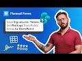 Save Signatures, Data Tables, and Ratings from Public forms to SharePoint